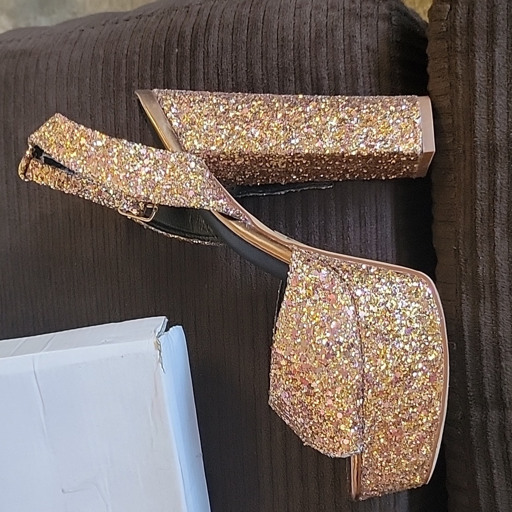 Fashion Nova Glitter Goddess Heel Gem